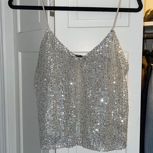 Zara sparkly tank top